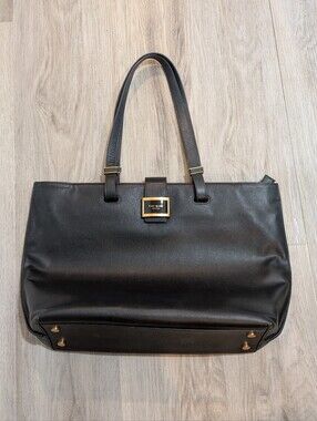 Kate Spade New York Black Leather Tote Bag